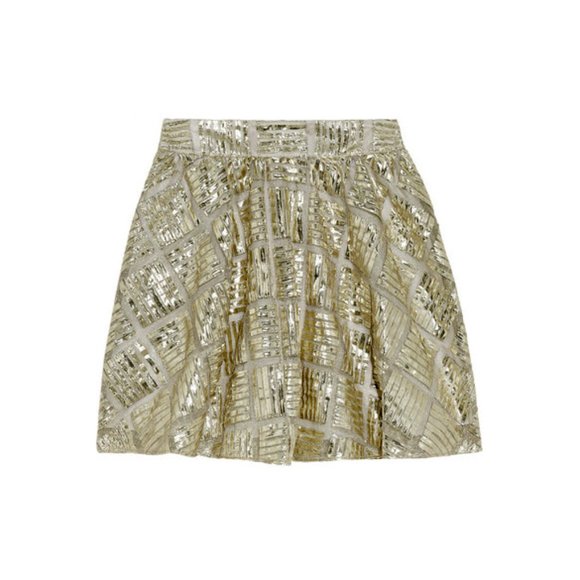 Alice + Olivia Jaylyn Metallic Mesh Mini Skirt - Picture 3 of 7